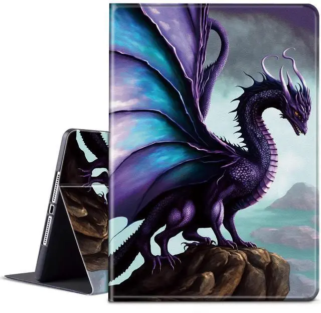 Main image of BPQOJB Case for All-New Kindle Fire HD 10 & 10 Plus Tablet 11th Generation 2021 Release 10.1 inch with Adjustable Stand & Auto Wake/Sleep Feature Smart Protect Cover Case - Purple Dragon