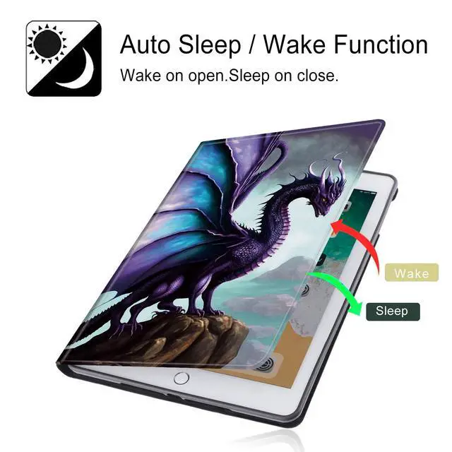 Alt view image 3 of 5 - BPQOJB Case for All-New Kindle Fire HD 10 & 10 Plus Tablet 11th Generation 2021 Release 10.1 inch with Adjustable Stand & Auto Wake/Sleep Feature Smart Protect Cover Case - Purple Dragon