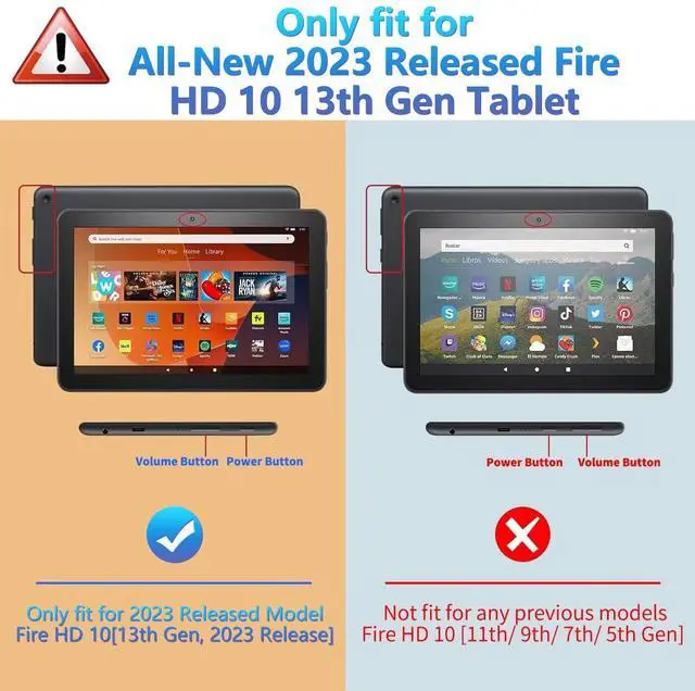 Alt view image 2 of 5 - BREIDMKFM Slim for All-New  Fire HD 10 and Fire HD 10 Plus Tablet Case (Only Fit 13th Generation 2023 Release), Smart Standing Cover with Auto Sleep/Wake, Cat Butterflies Flying