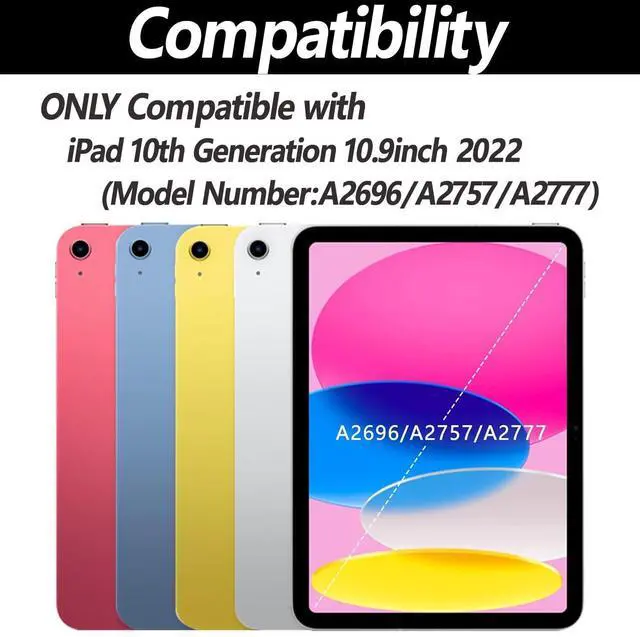 Alt view image 2 of 5 - BSBLESS Keyboard Case for iPad 11th 10th Generation - iPad 10th Generation Case with Detachable Wireless Keyboard - Smart Folio Cover with Pencil Holder for 11-inch A16 2025 10.9-inch 2022, Black