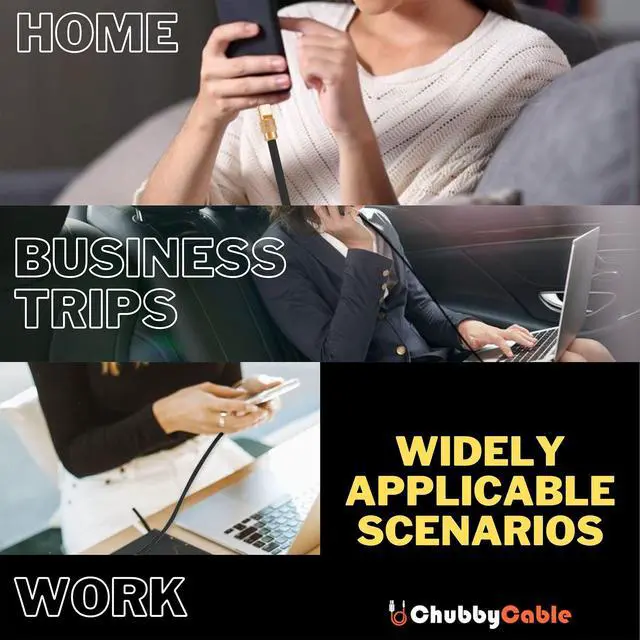 Alt view image 5 of 5 - chubbycable Anodized 240W Reflective Shine Charge Cable Durable Soft Silicone USB C Cable Extra Thick Phone Charger Cord, Black+Orange,Type-C to Type-C, 9.8FT