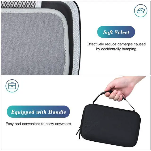 Alt view image 3 of 5 - Hard Carrying Case Compatible with Apple 2024 Mac mini Desktop Computer, Mac mini with M4 / M4 Pro chip CPU Travel Storage Case Fits for Magic Mouse and Charger Accessories
