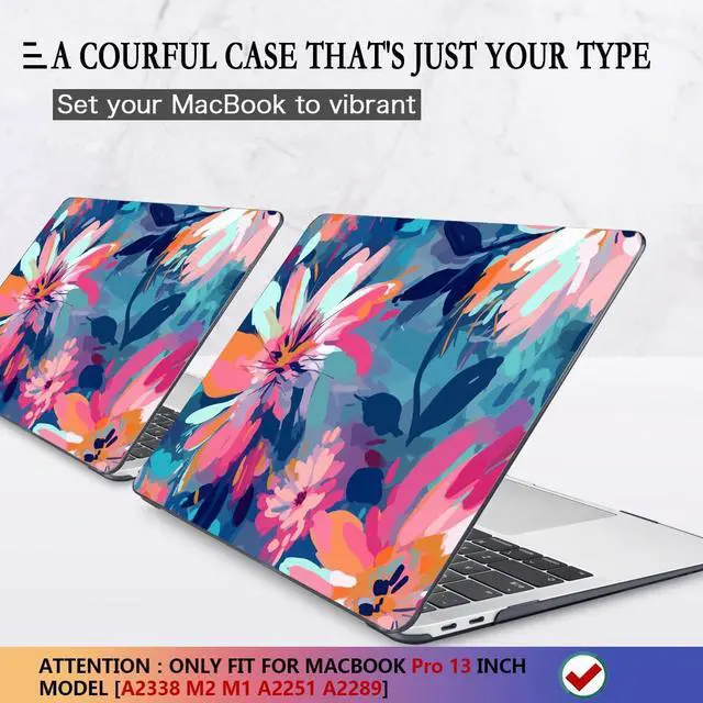 Alt view image 3 of 5 - CISSOOK Compatible with MacBook Pro 13 inch Case 2025-2016 Release M2 M1 Chip A2338 A2251 A2289 with Touch Bar, Plastic Hard Shell Case &Keyboard Cover& Screen Protector, Muti-Color Painting