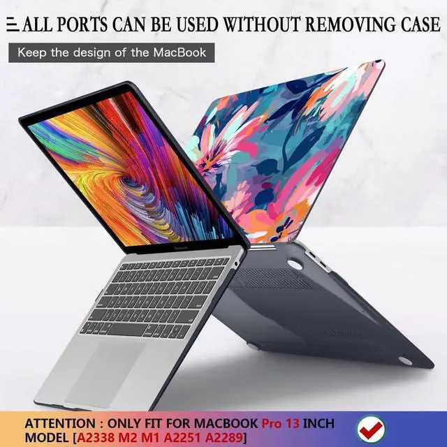 Alt view image 5 of 5 - CISSOOK Compatible with MacBook Pro 13 inch Case 2025-2016 Release M2 M1 Chip A2338 A2251 A2289 with Touch Bar, Plastic Hard Shell Case &Keyboard Cover& Screen Protector, Muti-Color Painting