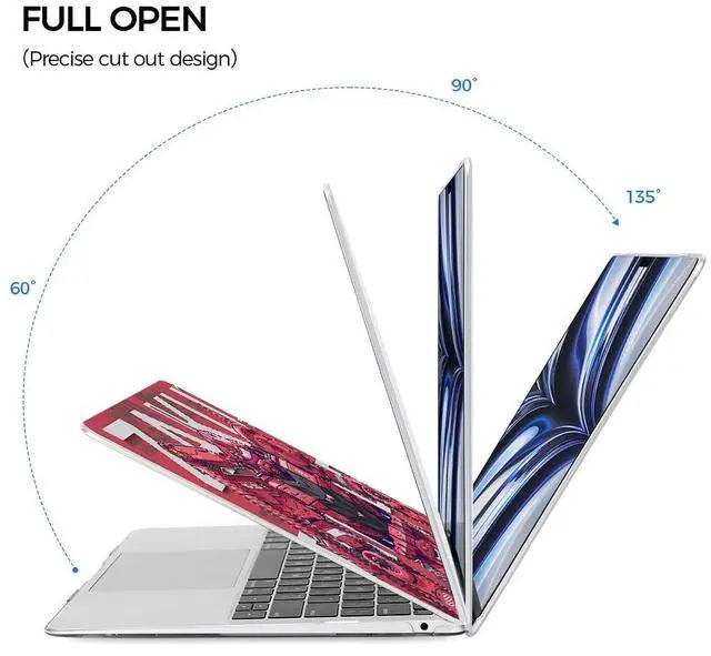 Alt view image 5 of 5 - Conbovo Compatible with MacBook Air 13.6 inch Case M2 M3 M4 2022 2023 2024 2025 A3240 A3113 A2681, Plastic Hard Shell Case & Keyboard Cover & Type-C Adapter, Mecha