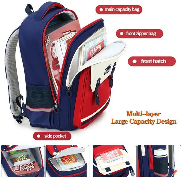 Alt view image 3 of 5 - Cyxunand Cute School Backpack,Kids Bookbag Teen Daily Bunny Backpacks for Girls Boys,Kawaii Large Capacity Travel Bags Laptop (Blue Sky)