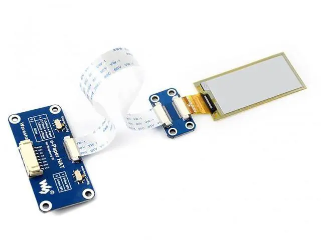 Main image of Coolwell 2.13 Inch Flexible E-Ink Display HAT Module Black/White SPI Interface E-Paper for Raspberry Pi 2B/3B/Zero/Zero W Supports Partial Refresh for Curved Surface Display