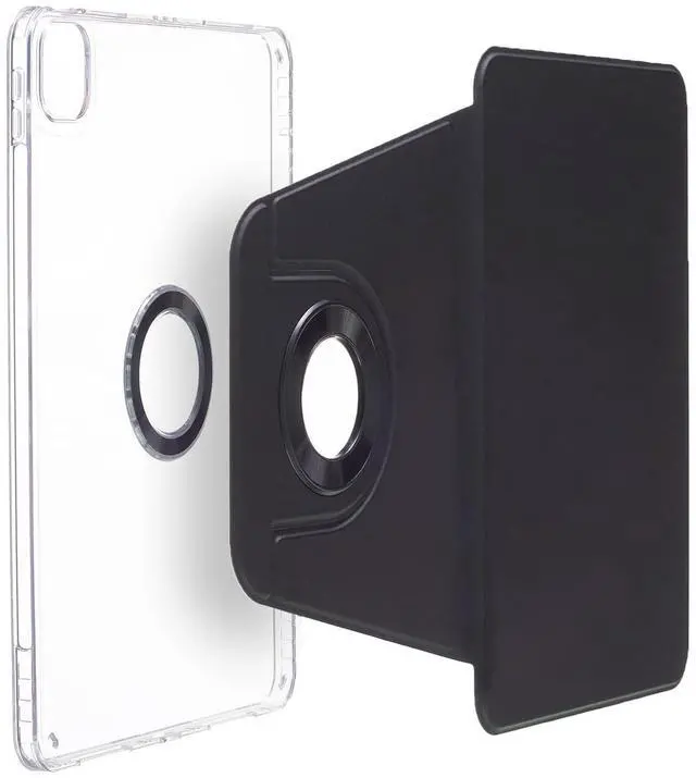 Alt view image 4 of 5 - iPad Pro-6 5 4 3 (11'') Case, iPad Air-6 (11'') Air-5 Air-4 (10.9'') Case, DMaos Magnetic Detachable Smart Cover, 360deg Rotation - Black