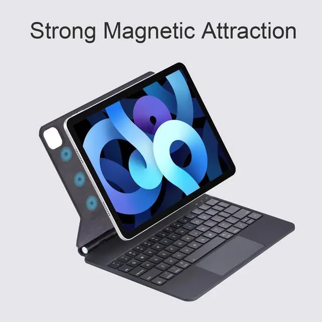 Alt view image 2 of 5 - Dolpking Magic Keyboard Case for iPad Pro 11-inch (M4, 2024), Keyboard Case for iPad Pro 11 with Multi-Touch Trackpad, Floating Cantilever Stand, Backlit Keys - Black
