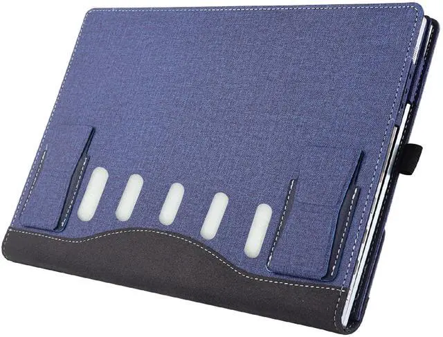 Alt view image 3 of 5 - Laptop Case Cover for 15.6" Samsung Galaxy Book4/3/2 360 Pro 360 15.6 Pro 4/3/2 NP950 NT955 NP750 Notebook Sleeve Bag PU Shell with Kickstands (Blue, 15.6)