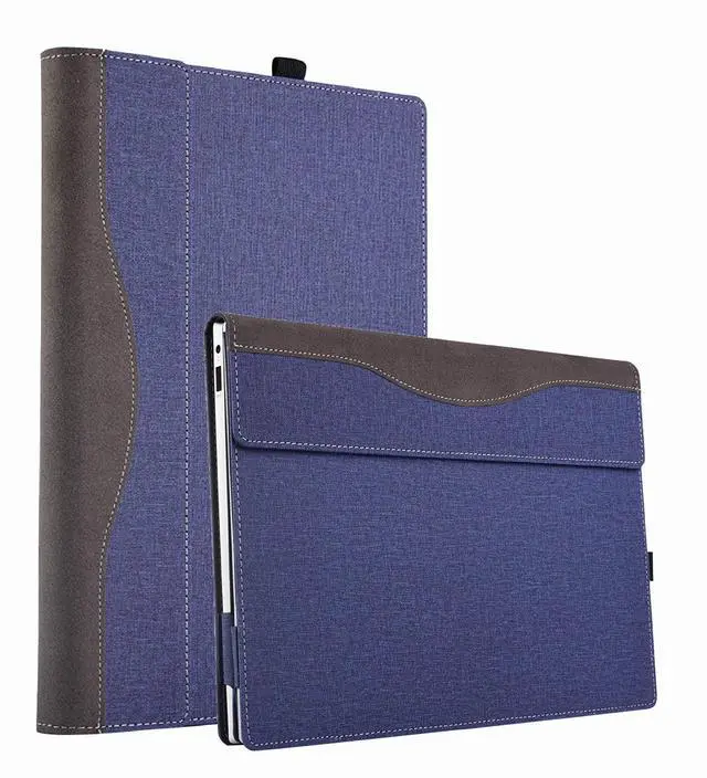 Alt view image 2 of 5 - Laptop Case Cover for 15.6" Samsung Galaxy Book4/3/2 360 Pro 360 15.6 Pro 4/3/2 NP950 NT955 NP750 Notebook Sleeve Bag PU Shell with Kickstands (Blue, 15.6)