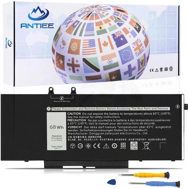 Main image of 4GVMP 68Wh Laptop Battery Replacement for Dell Latitude 5400 5500 Precision 3540 3550 Inspiron 7590/7591/7791 2-in-1 P84F P84F001 P42E P42E001 P80F001 P98G001 RF7WM X77XY C5GV2 1V1XF R8D7N 7.6V 4-Cell