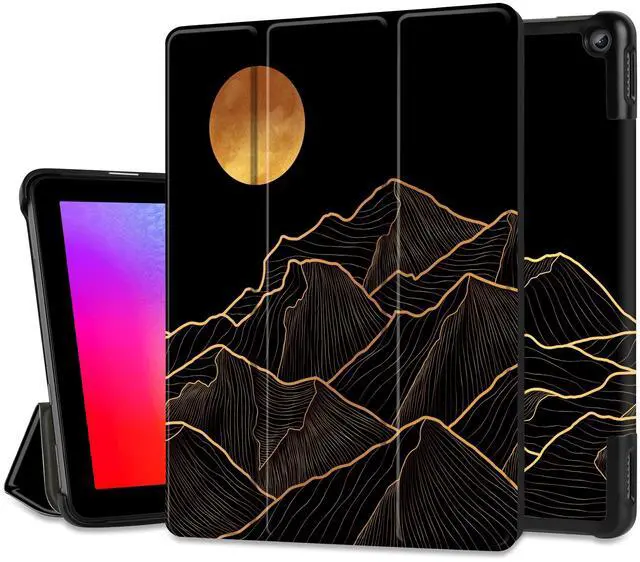 Main image of DONGKE Case for All-New  Fire HD 10 Tablet 10.1" (13th Generation, 2023 Release), Trifold Stand + Auto Wake/Sleep + Ultra Lightweight Slim Shell Stand Cover, Abstract Mountain