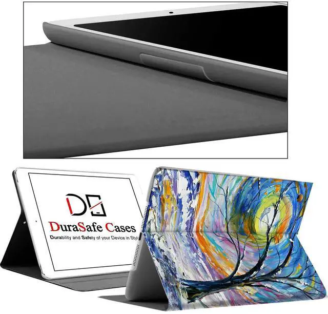 Alt view image 4 of 5 - DuraSafe Case for iPad 9.7 Inch 5/6 Gen 2017/2018 & Air 1 / Air 2 [ A1893 A1954 A1822 A1823 A1566 A1567 A1474 A1475 ] Printed Folio Cover - Color Emblem