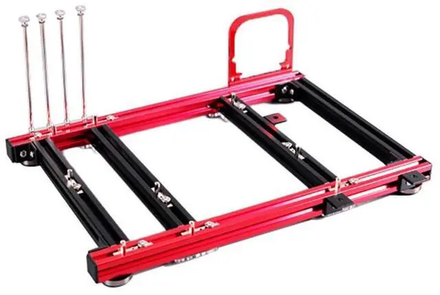Main image of MATX Motherboard Test Bench Open Air Computer Case Chassis Aluminum Bracket DIY Bare Frame Micro-ATX Support Graphics Card(red&Black)