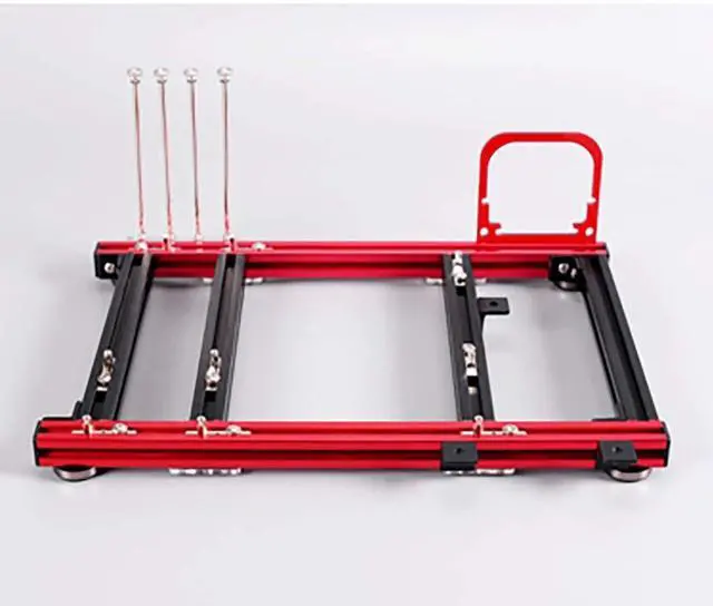 Alt view image 5 of 5 - MATX Motherboard Test Bench Open Air Computer Case Chassis Aluminum Bracket DIY Bare Frame Micro-ATX Support Graphics Card(red&Black)