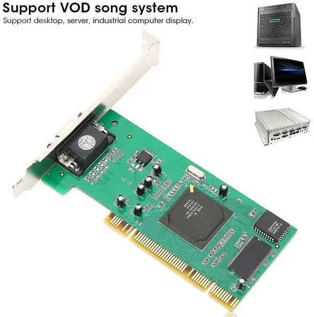 Alt view image 3 of 5 - EBTOOLS PCI VGA Graphics Card, 8MB 32Bit Graphics Card, Two Notch 64 Bit PCI X Slots Desktop Computer Accessories Multi Display for Rage XL