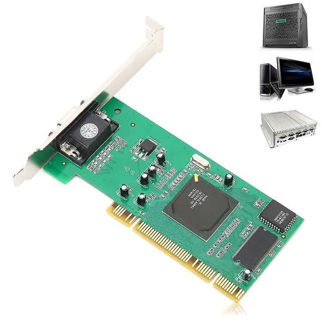 Alt view image 4 of 5 - EBTOOLS PCI VGA Graphics Card, 8MB 32Bit Graphics Card, Two Notch 64 Bit PCI X Slots Desktop Computer Accessories Multi Display for Rage XL