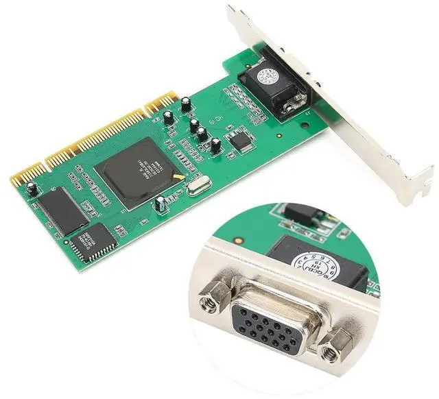 Alt view image 5 of 5 - EBTOOLS PCI VGA Graphics Card, 8MB 32Bit Graphics Card, Two Notch 64 Bit PCI X Slots Desktop Computer Accessories Multi Display for Rage XL