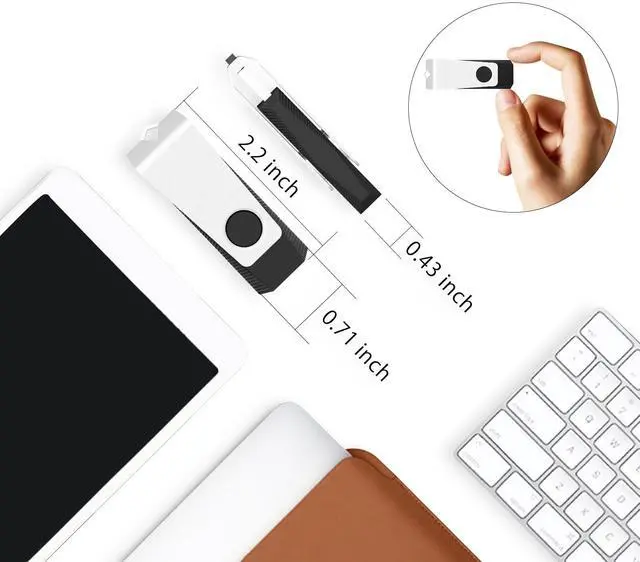 Alt view image 5 of 5 - EASTBULL 100 Pack of Bulk Flash Drives 4GB USB 2.0 Flash Drives Pack 4 GB USB Drives Bulk Thumb Drives for Data Storage with 100 Strings and Labels (4GB, Black)