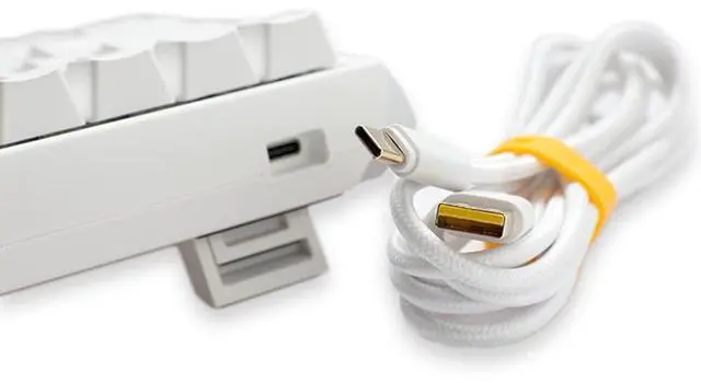 Alt view image 4 of 4 - Ducky One 3 SF Pure White 65% Hotswap RGB Mechanical Keyboard (Cherry MX Silent Red)