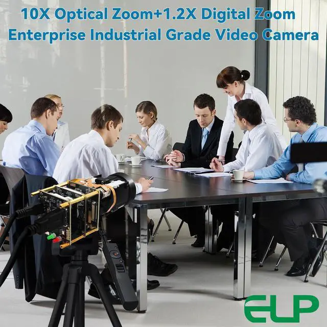 Alt view image 5 of 5 - ELP 12X Zoom 4K 30fps USB Camera Module 1080P 60fps HDMI USB Webcam Autofocus Manual Zoom Infrared Remote Control PC Camera H.265 H.264 High Speed Webcamera for Church Streaming Video Conference