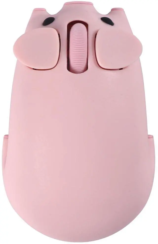 Alt view image 4 of 5 - Dtobhars Bluetooth Mouse, 2.4G Mice Cute Cartoon Pig Dual Mode (Bluetooth or 2.4 GHz Receiver) Computer Mouse 1200DPI Silent Clisks for Laptop/Notebook/iPad/PC/Mac/Chromebook Office Home(Pink)