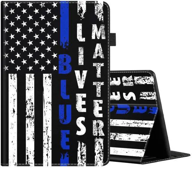 Main image of Case for  Fire Max 11 Tablet (13th Generation, 2023 Release), Slim Folding Stand Cover with Auto Wake/Sleep for Fire 11 Max Tablet, Blue Striped Vintage Flag