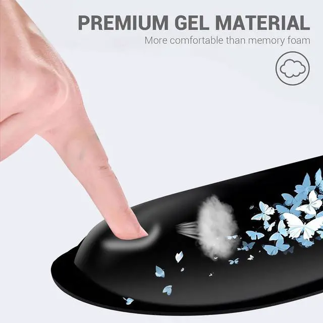 Alt view image 2 of 5 - EFGWSDER Desk Mat, Mouse Pad with Wrist Rest, 4-in-1 Large Mouse Pads for Desk, Ergonomic Mouse Pad and Keyboard Wrist Rest Gaming Keyboard Mat for Office,Butterfly Skull