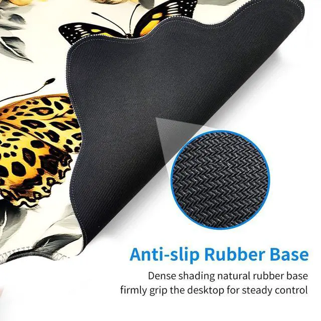 Alt view image 4 of 5 - EFGWSDER Desk Mat, Mouse Pad with Wrist Rest, 4-in-1 Large Mouse Pads for Desk, Ergonomic Mouse Pad and Keyboard Wrist Rest Gaming Keyboard Mat for Office,Sunflower and Butterflies