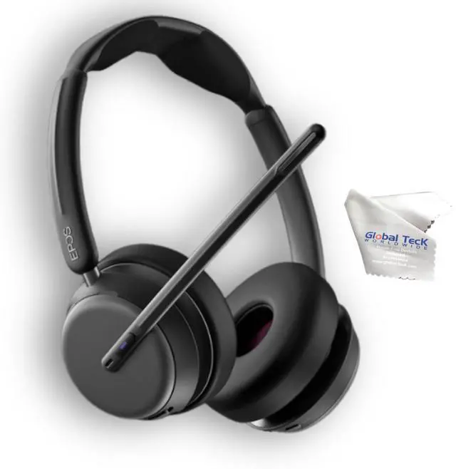 Main image of EPOS Impact 1060T ANC Stereo Bluetooth Headset (Teams Version) Bundled with Global Teck Gold Support Plan and Microfiber Cloth - for Conferencing, Distance Learning, Remote Work, School, Streaming