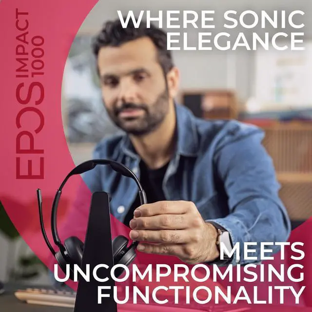 Alt view image 3 of 5 - EPOS Impact 1060T ANC Stereo Bluetooth Headset (Teams Version) Bundled with Global Teck Gold Support Plan and Microfiber Cloth - for Conferencing, Distance Learning, Remote Work, School, Streaming