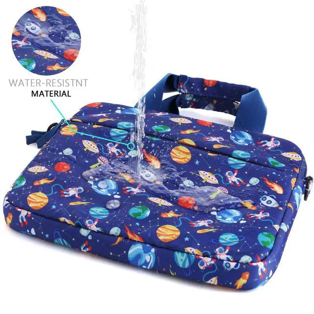 Alt view image 3 of 5 - Foxstory Kids Tablet Case for Boys, Kids Tablet Bag Sleeve for Fire HD 10, HD 8, Kindle, Space Blue
