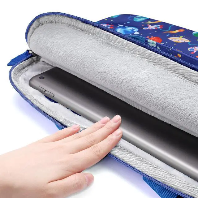 Alt view image 5 of 5 - Foxstory Kids Tablet Case for Boys, Kids Tablet Bag Sleeve for Fire HD 10, HD 8, Kindle, Space Blue
