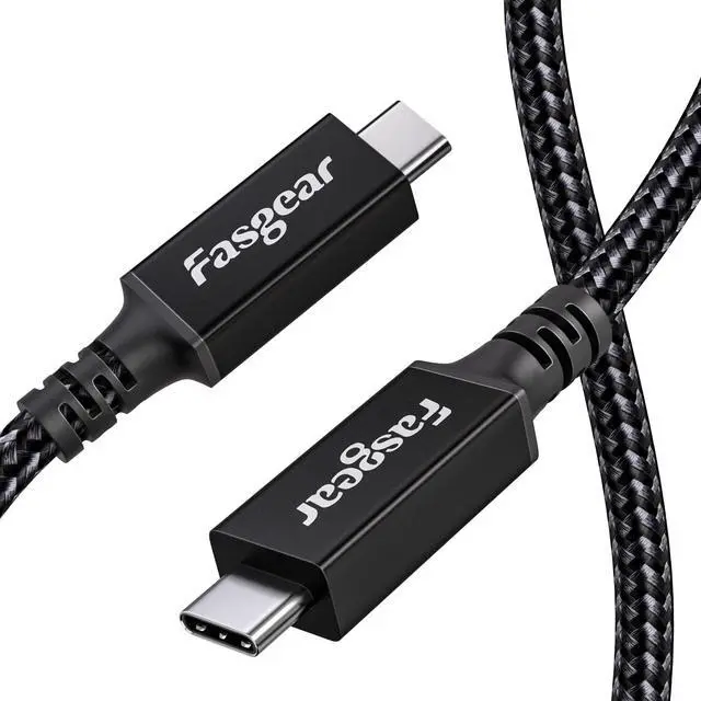 Main image of Fasgear USB 4 Cable 3ft, 40Gbps USB C to Type C Data Cord 100W Fast Charging Single Display 8K 60HZ Video Cable Compatible for USB-C Moniter/External SSD/eGPU USB-C Hub/Laptops/Phones/Type C Devices