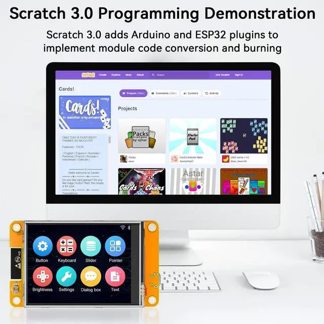 Alt view image 2 of 5 - 2.8" inch ESP32 Display ESP32-2432S028R ILI9341 Resistive Touch Screen, 240x320 TFT LCD Module WiFi Bluetooth Dual Core ESP-WROOM-32 Development Board for Arduino IDE,2PCS