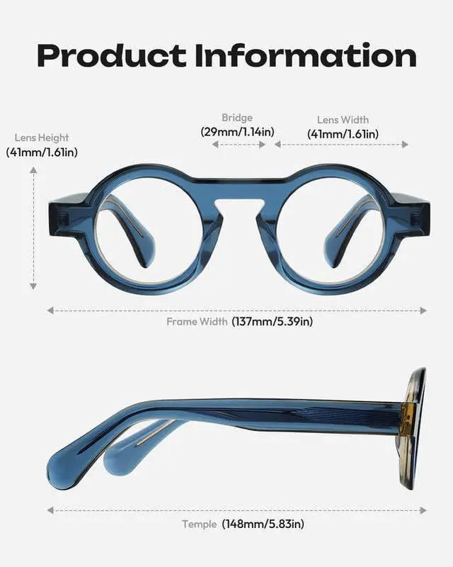 Alt view image 2 of 5 - Blue Light Blocking Glasses - Anti Glare & Eyestrain, 99% Filter, Lightweight Acetate Frame for Gaming/Office/Reading