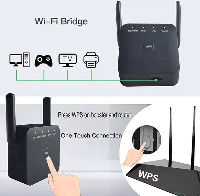 Alt view image 3 of 5 - 2025 Fastest WiFi Extender, WiFi Repeater, WiFi Booster, Covers Up to 10000 Sq.ft and 60 Devices, Internet Booster - with Ethernet Port, Quick Setup, Home Wireless Signal Booster
