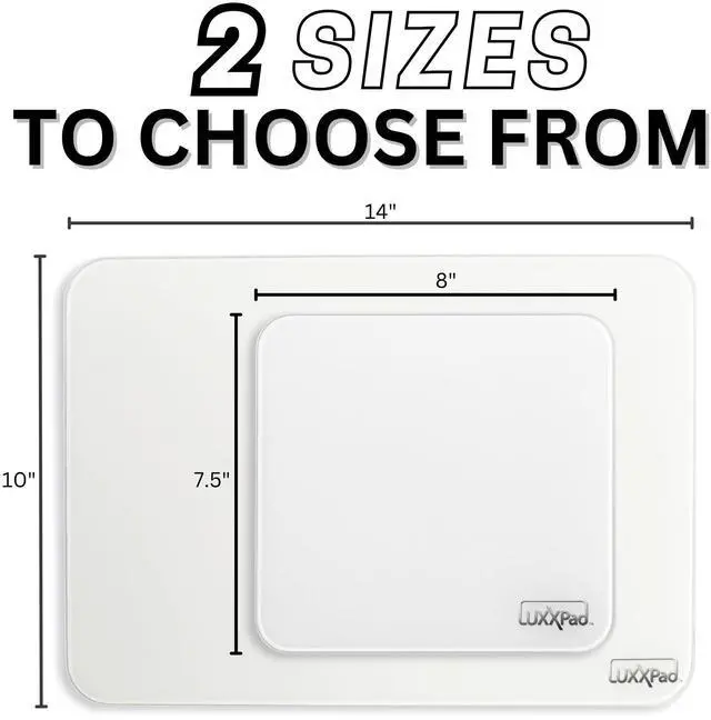 Alt view image 3 of 5 - Glassboard Studio LuxxPad Glass Mouse Pad - Mouse Pad Gaming and Dry Erase Note Taking Pad, Tempered Strong Glass with Rubber Non-Slip Feet for Gaming & Work (White, 10" x 14")