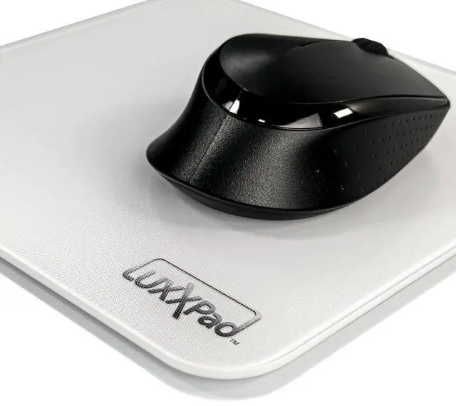 Alt view image 4 of 5 - Glassboard Studio LuxxPad Glass Mouse Pad - Mouse Pad Gaming and Dry Erase Note Taking Pad, Tempered Strong Glass with Rubber Non-Slip Feet for Gaming & Work (White, 10" x 14")