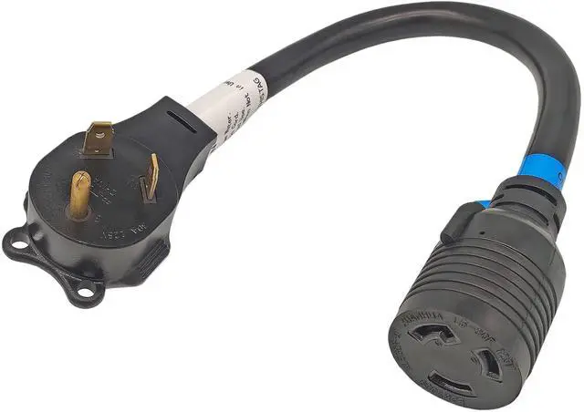 Main image of Fullsky FC-TTL53 Male RV 30A plug TT-30P to L5-30R lock socket 3 prong to 3 prong 30A output 125V