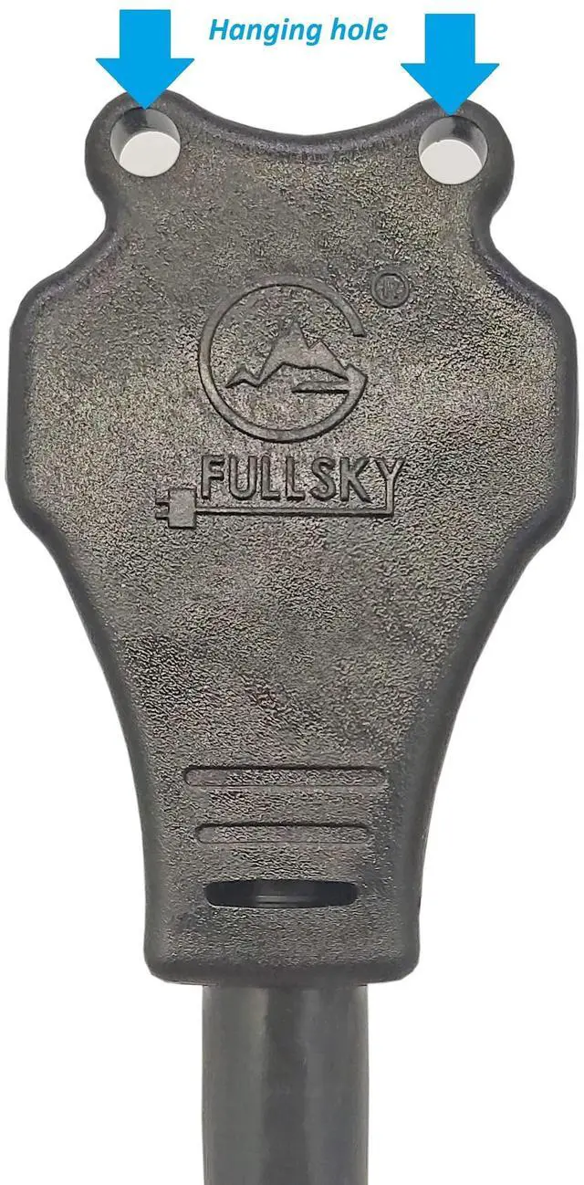 Alt view image 3 of 5 - Fullsky FC-TTL53 Male RV 30A plug TT-30P to L5-30R lock socket 3 prong to 3 prong 30A output 125V