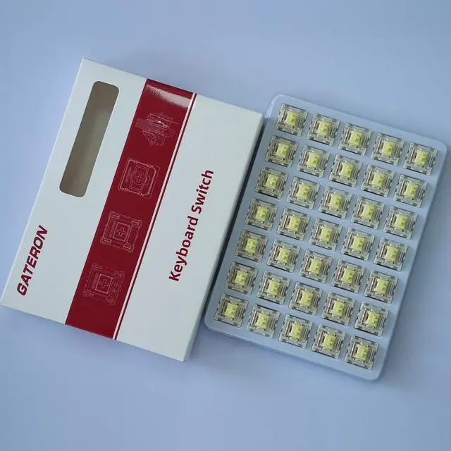 Alt view image 3 of 5 - GATERON Jupiter Banana Keyboard Switches, Tactile 59gf RGB LED 5 Pin Factory Pre-lubed Key Switches for MX Mechanical Keyboard(Banana,110PCS)