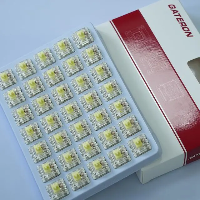 Alt view image 4 of 5 - GATERON Jupiter Banana Keyboard Switches, Tactile 59gf RGB LED 5 Pin Factory Pre-lubed Key Switches for MX Mechanical Keyboard(Banana,110PCS)