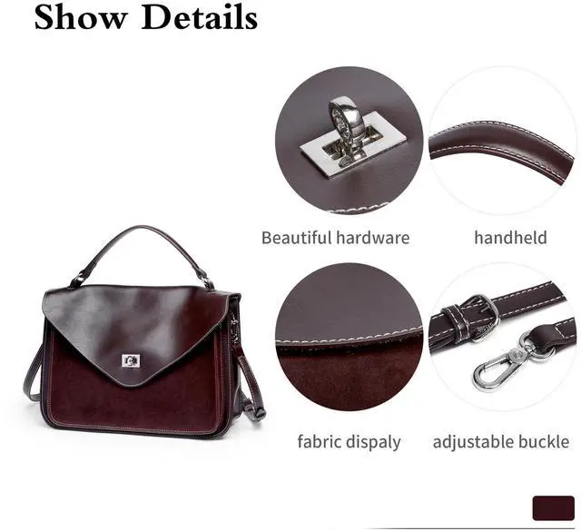 Alt view image 2 of 5 - Laptop Tote Bags for Women Top-handle Faux Suede with Genie Leather Work Computer Bags 12.0 inch Office Fashion Teacher Purse with Long Strap Brown