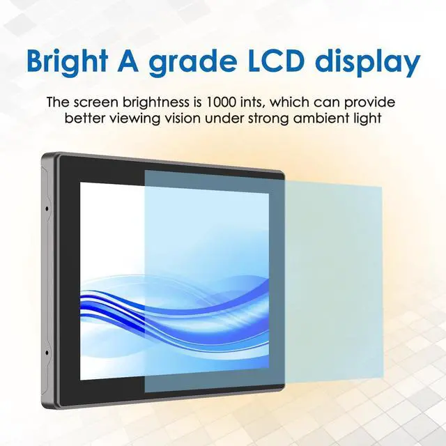 Alt view image 4 of 5 - 10.4 inch High Brightness 1000 Nits Front Waterproof Industrial Open Frame PCAP Touch Screen LCD Display Monitor 1024x768 Black
