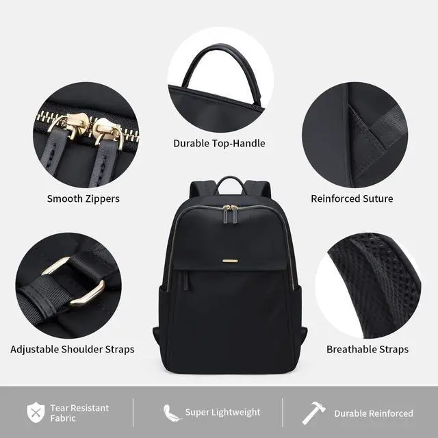 Alt view image 4 of 5 - GOLF SUPAGS Women Laptop Backpack with Separate Laptop Compartment Fits 14 Inch Notebook Casual Daypack for Work Travel College Backpack Book Bags