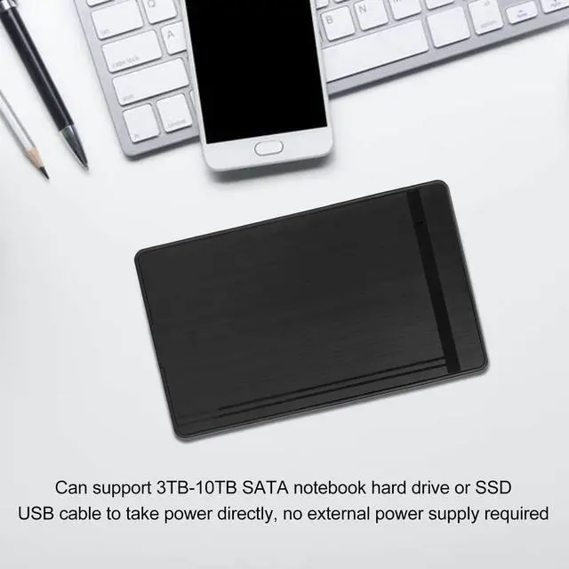 Alt view image 2 of 5 - Hilitand Enclosure for 3.5/2.5 Inch SATA SSD HDD, USB3.0 to SATA Hard Disk Case Adapter for 2.5 inch Under 10mm SATA HDD SSD 10TB Support UASP(US)