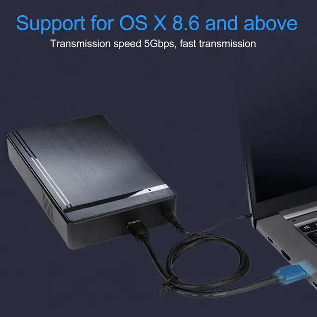 Alt view image 4 of 5 - Hilitand Enclosure for 3.5/2.5 Inch SATA SSD HDD, USB3.0 to SATA Hard Disk Case Adapter for 2.5 inch Under 10mm SATA HDD SSD 10TB Support UASP(US)