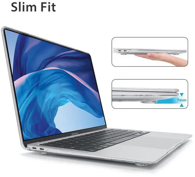 Alt view image 4 of 5 - HOHAIYOO for MacBook Air 13 inch Case 2021 2020 2019 2018 A2337 M1 A2179 A1932, Plastic Hard Shell Case&Keyboard Cover&Screen Protector&Webcam Cover Compatible with MacBook Air 13" Retina, Lotus